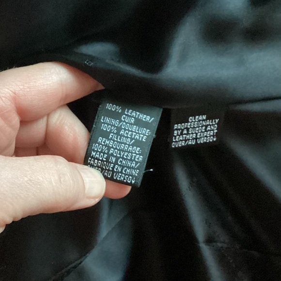 Dana Buchman Leather Gold Square Button Jacket - Picture 8 of 16